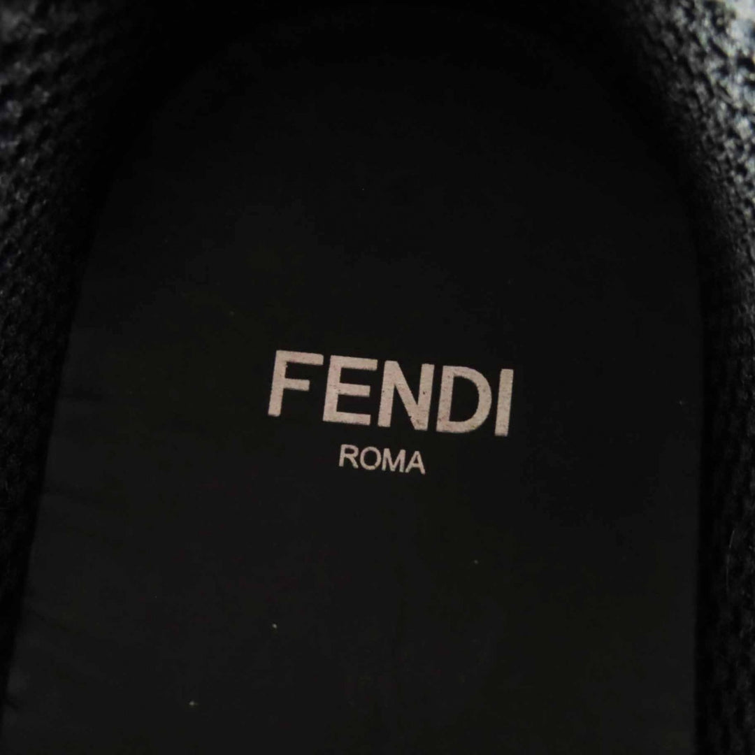 Great FENDI High cut sneakers FF logo/embossed lace-up black leather Women 35