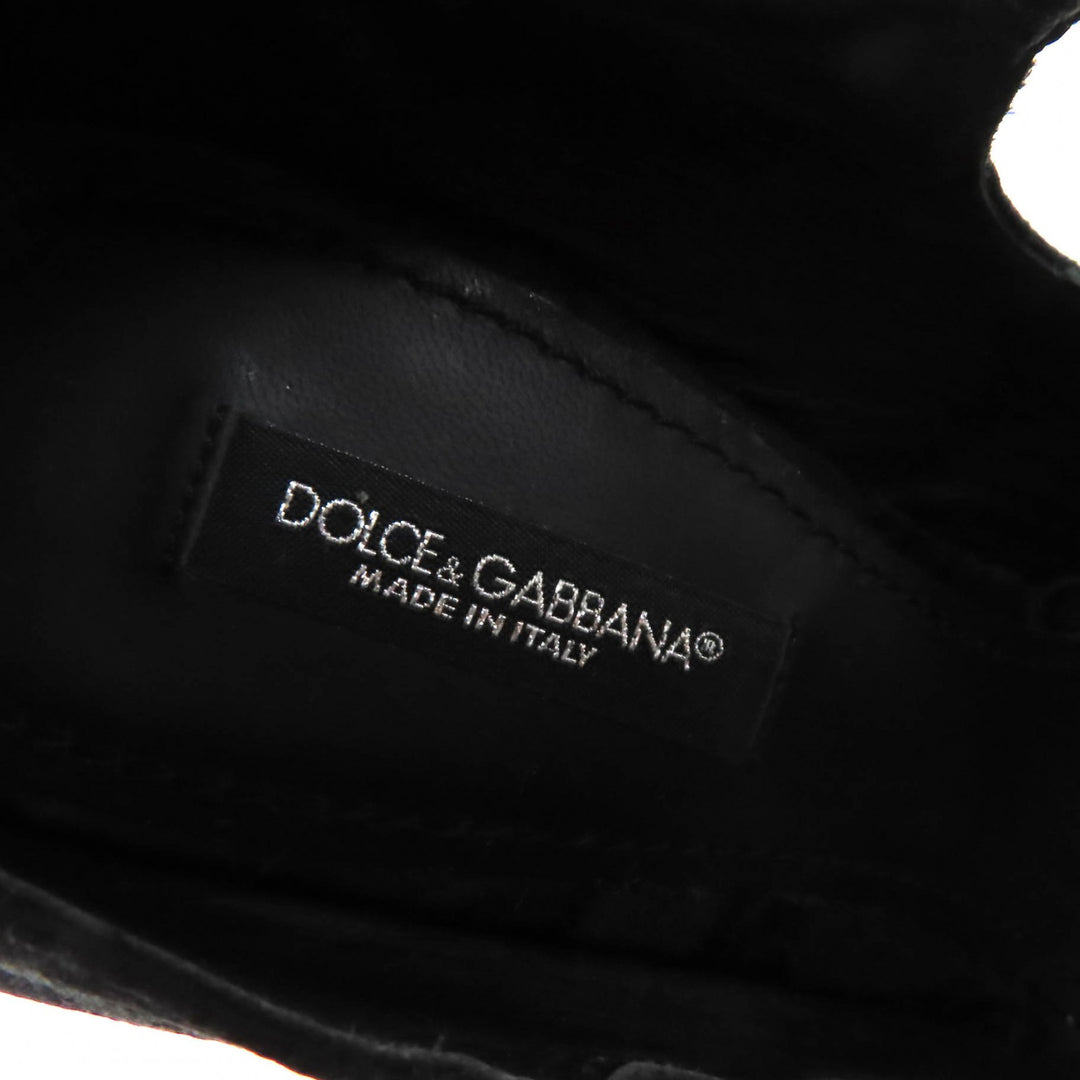 Excellent DOLCE&GABBANA pumps Crystal Buckle black polyester 35.5