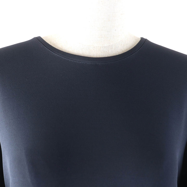 Great Salvatore Ferragamo tops Silk pleated sleeves Navy Rayon Women S