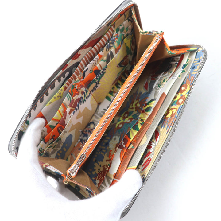 HERMES Purse Azap long silk in Round Zip Long Wallet Evercolor