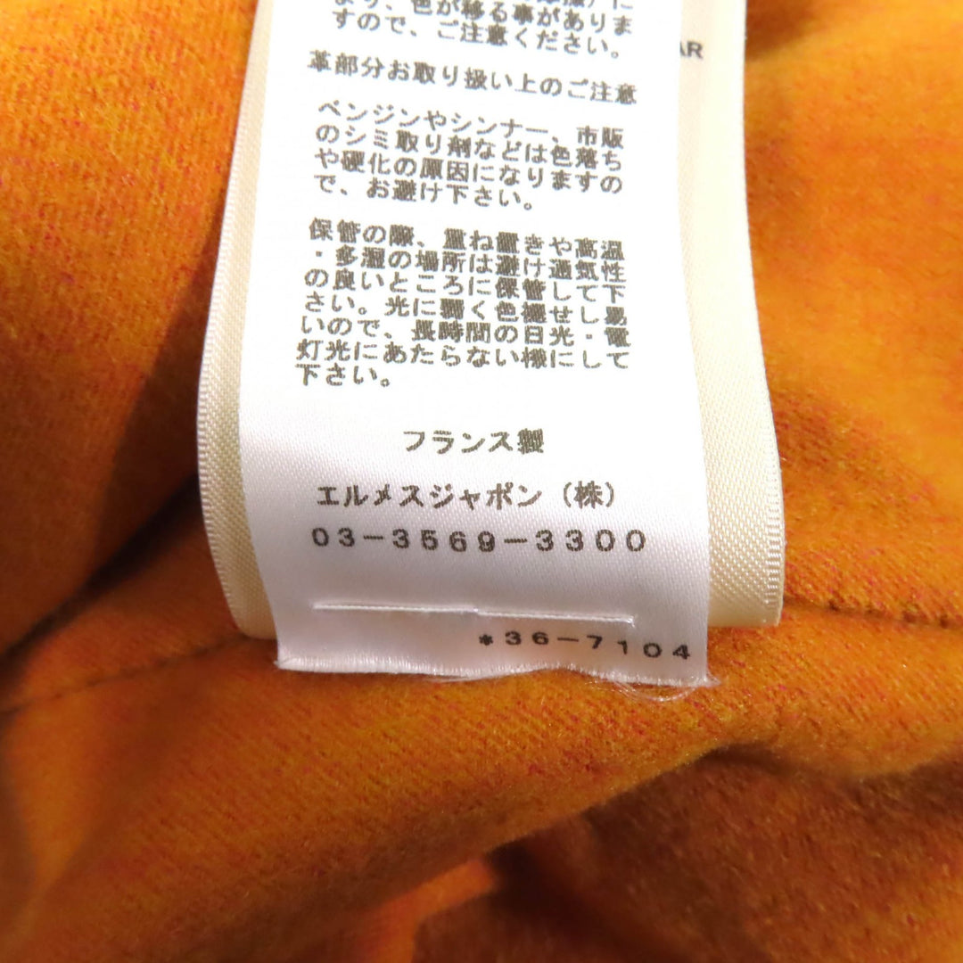 Excellent HERMES coat Double Face Zip Up Hooded Coat Brown cashmere Women 38