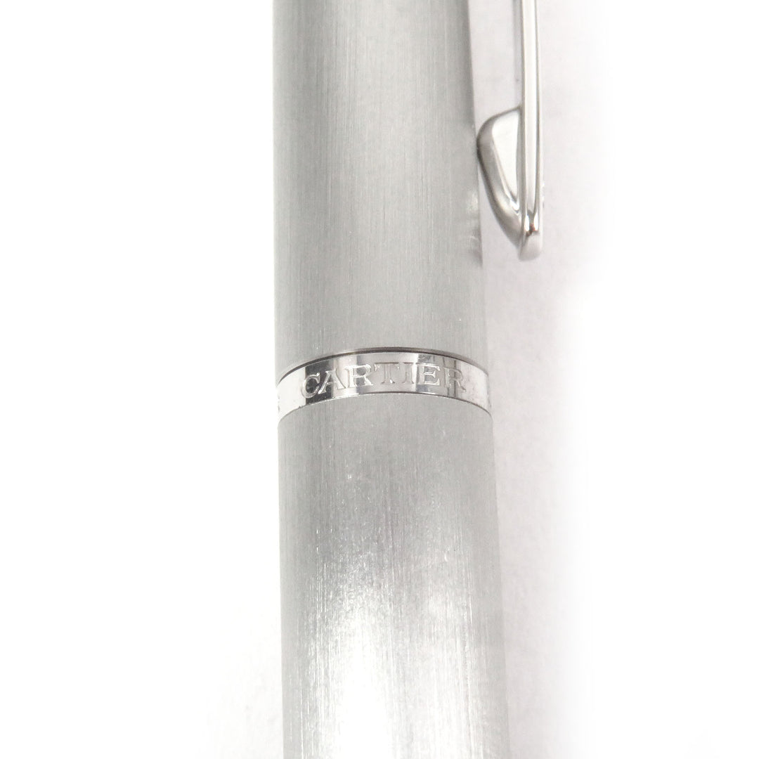 Excellent Cartier Ballpoint pen Trinity Hairline Twist Style Silver mens