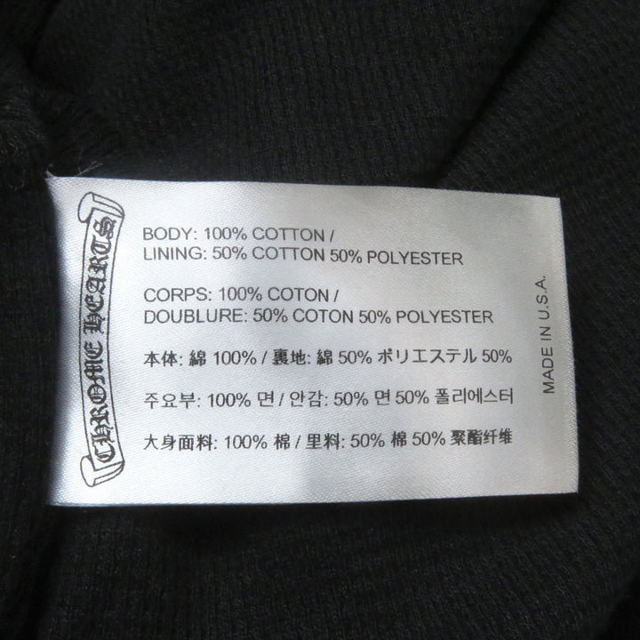 Great CHROME HEARTS hoodie FOTI ZIP HOODIE Skull hoodie black cotton mens M