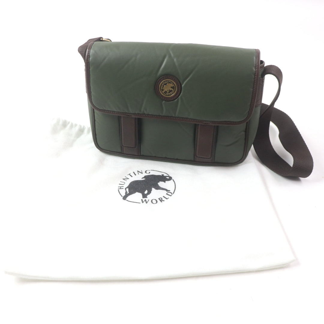 Excellent HUNTING WORLD Shoulder Bag BATTUE CLASP Carryall S Battling cross mens