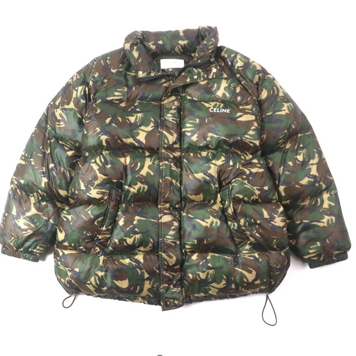 CELINE Jacket Logo Print Camouflage Pattern Green Brown Multi mens 54 2W4300610