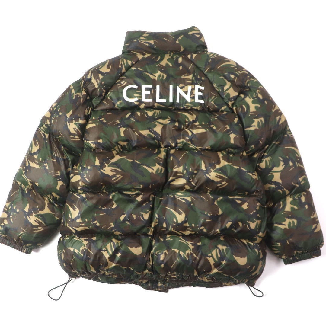 CELINE Jacket Logo Print Camouflage Pattern Green Brown Multi mens 54 2W4300610