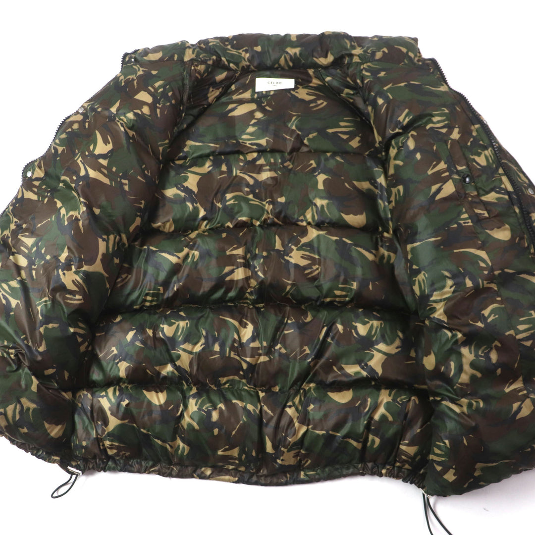 CELINE Jacket Logo Print Camouflage Pattern Green Brown Multi mens 54 2W4300610