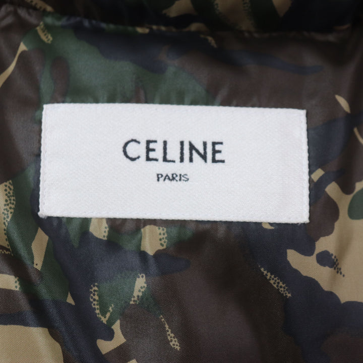 CELINE Jacket Logo Print Camouflage Pattern Green Brown Multi mens 54 2W4300610