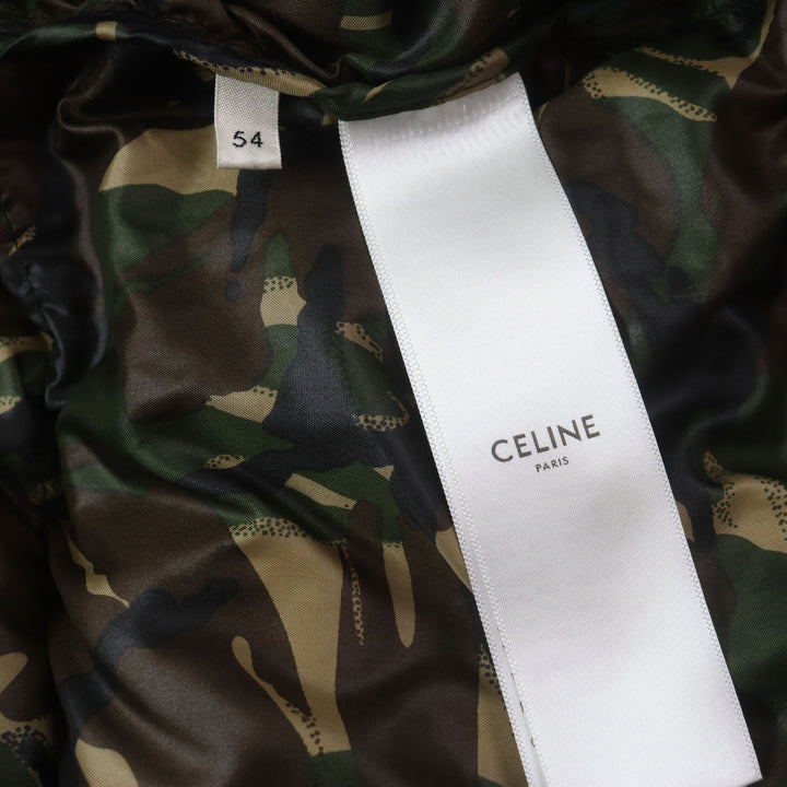 CELINE Jacket Logo Print Camouflage Pattern Green Brown Multi mens 54 2W4300610