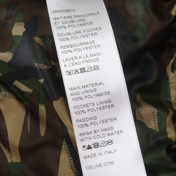 CELINE Jacket Logo Print Camouflage Pattern Green Brown Multi mens 54 2W4300610