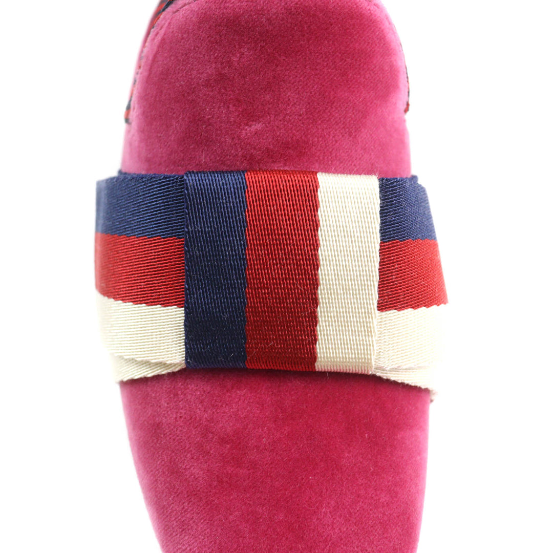 Pristine GUCCI Sandals Square toe velour mules pink Women 35 496562