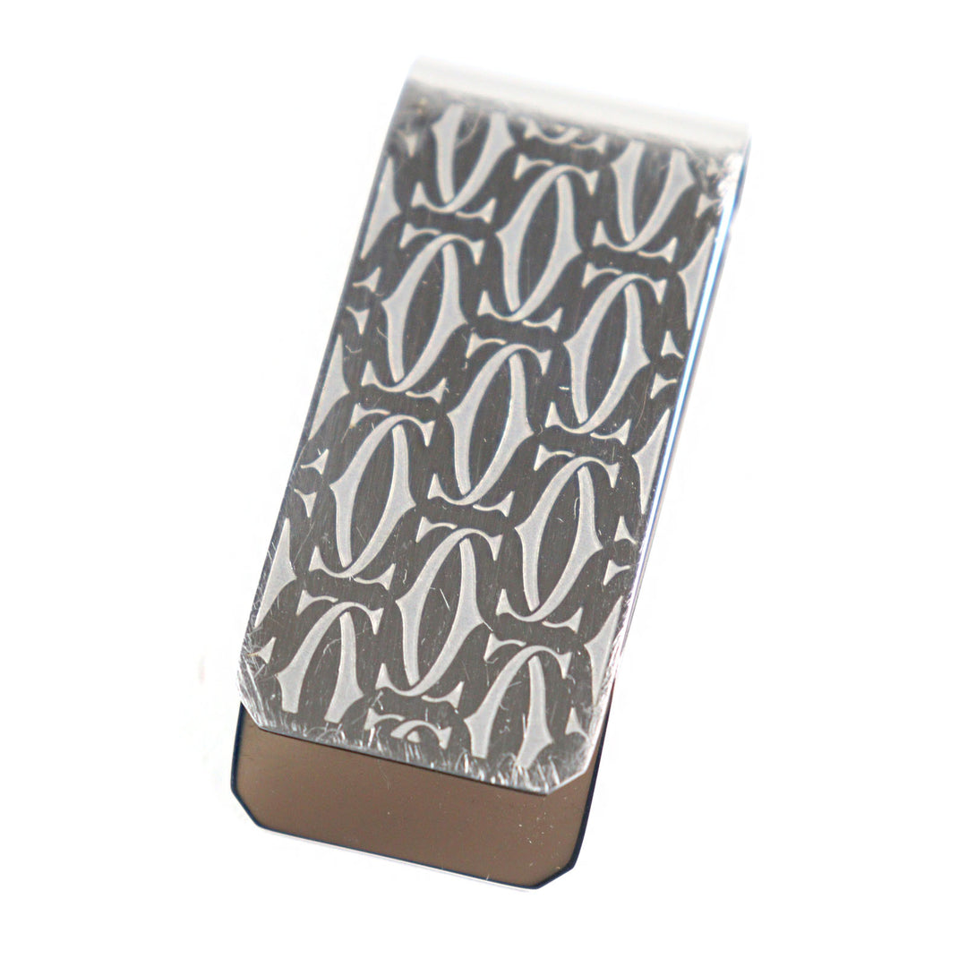 Very Good Cartier Money clip C de Cartier Decor Logo engraved Silver mens