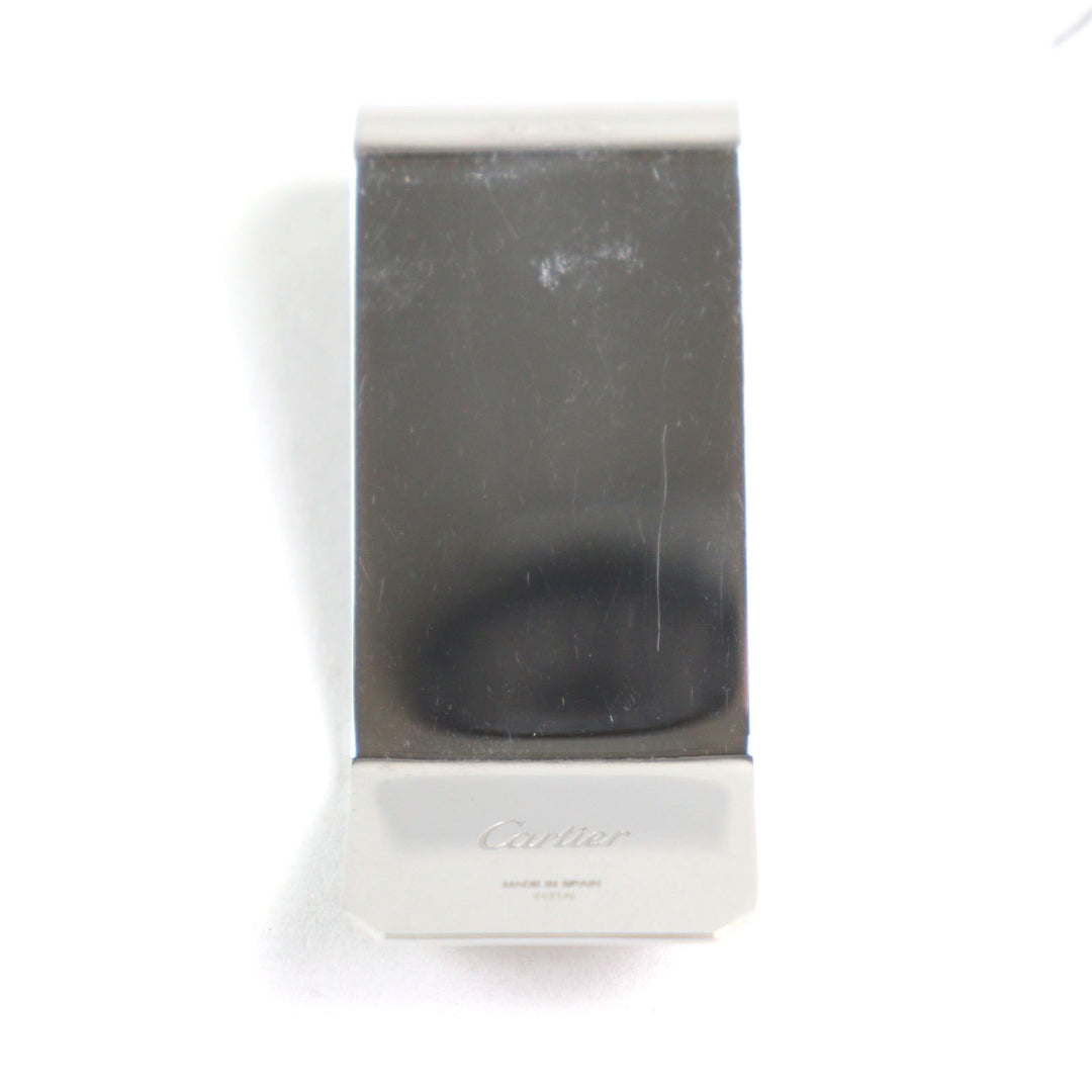 Very Good Cartier Money clip C de Cartier Decor Logo engraved Silver mens