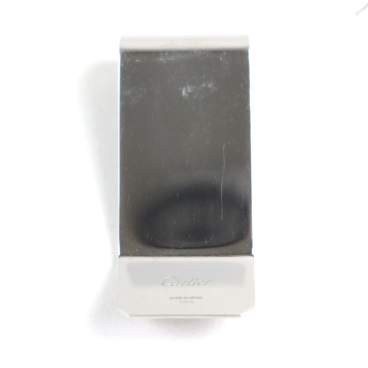 Very Good Cartier Money clip C de Cartier Decor Logo engraved Silver mens