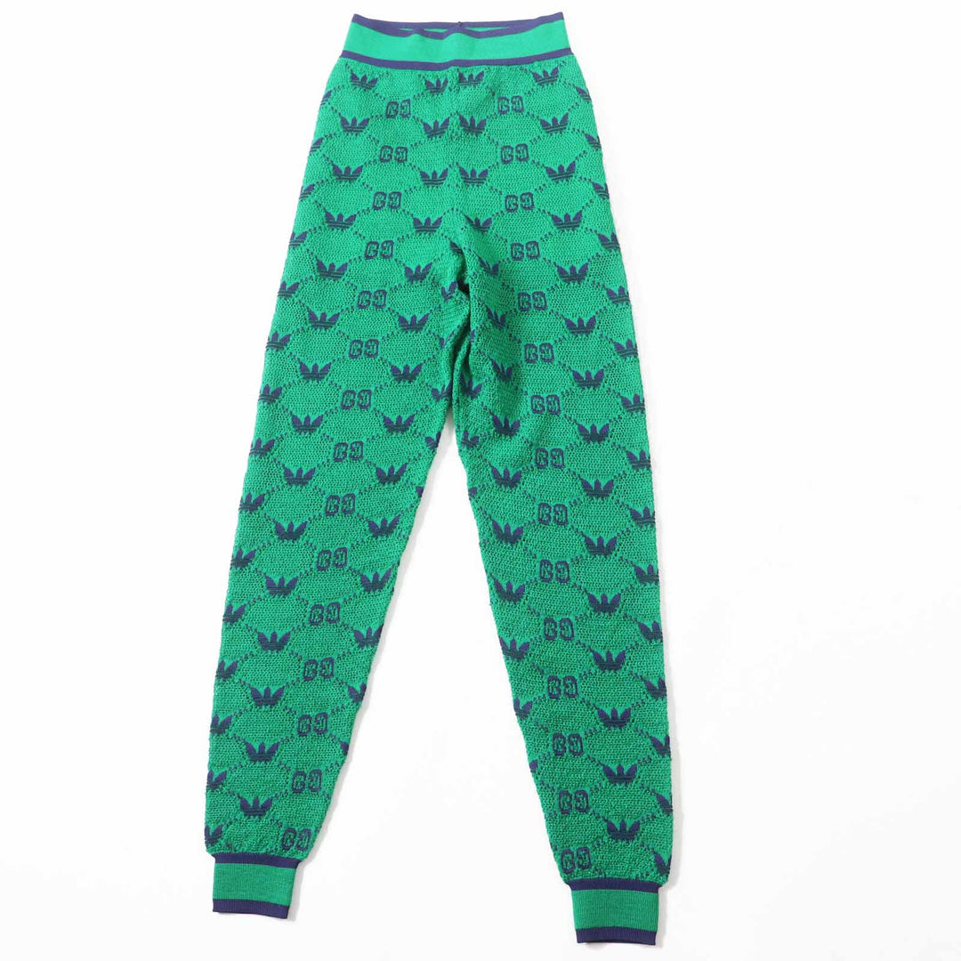 Excellent GUCCI×adidas Pants GG Trefoil wool jacquard jogger pants XS 693830