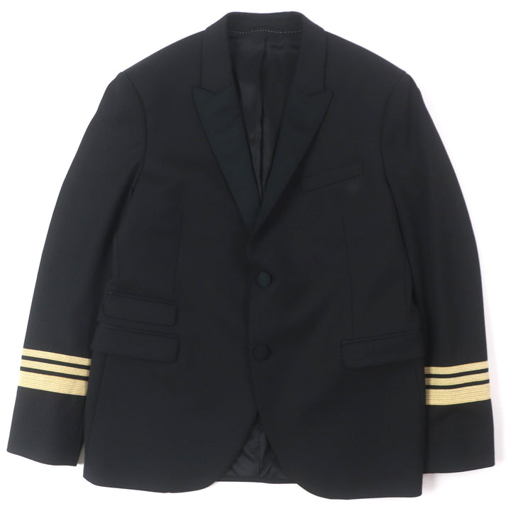 Excellent NEIL BARRETT TUXEDO tailored jacket TUXEDO Sleeve line black mens 52