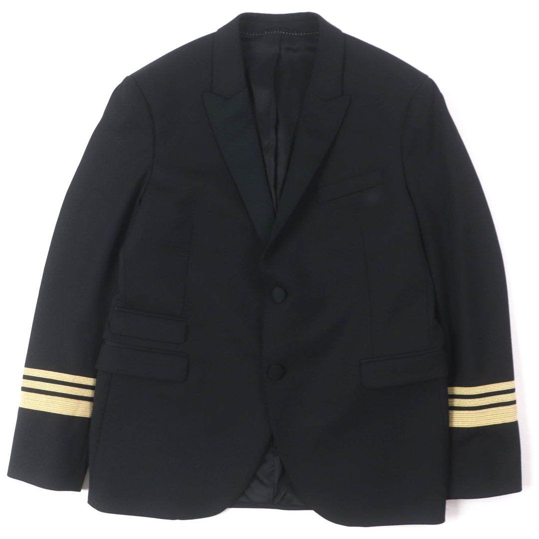 Excellent NEIL BARRETT TUXEDO tailored jacket TUXEDO Sleeve line black mens 52