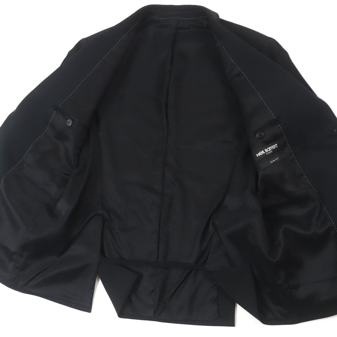 Excellent NEIL BARRETT TUXEDO tailored jacket TUXEDO Sleeve line black mens 52