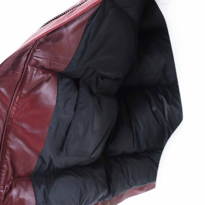 Great TAKESHI KOSAKA by Ys Pink Label Down jacket Bordeaux Sheep leather
