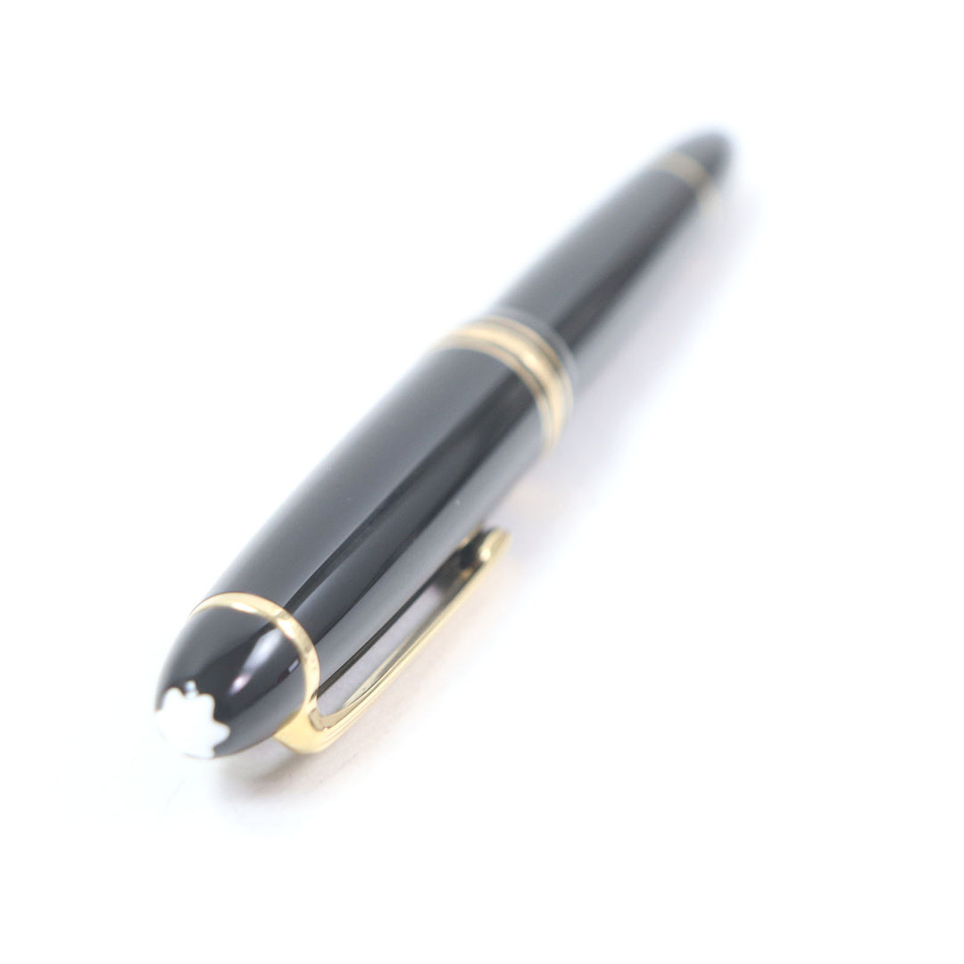 Great MONTBLANC fountain pen Meisterstck Cap type Black gold 14K mens
