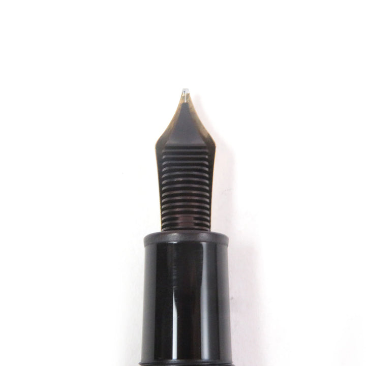 Great MONTBLANC fountain pen Meisterstck Cap type Black gold 14K mens