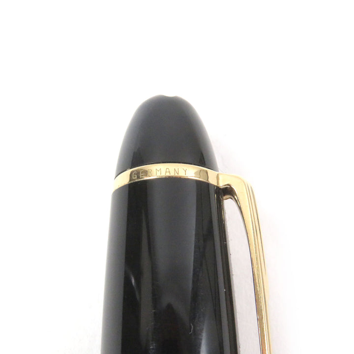 Great MONTBLANC fountain pen Meisterstck Cap type Black gold 14K mens