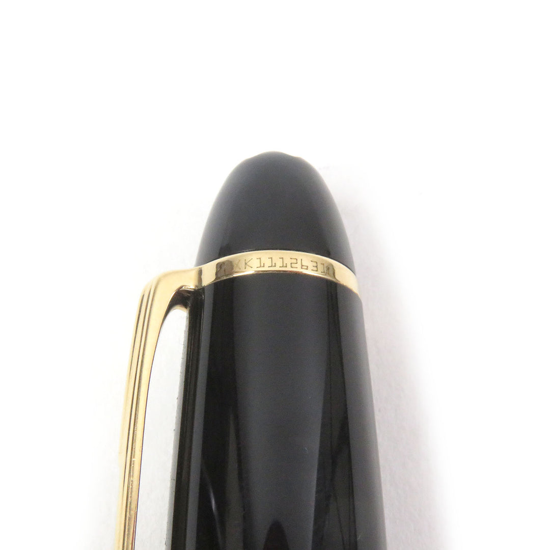 Great MONTBLANC fountain pen Meisterstck Cap type Black gold 14K mens