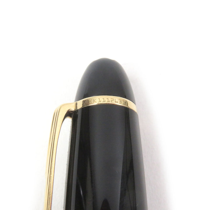 Great MONTBLANC fountain pen Meisterstck Cap type Black gold 14K mens