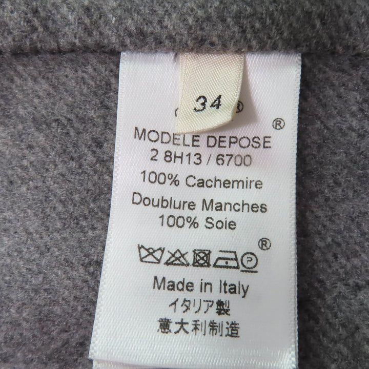 CELINE coat Egg Crombie Coat with Open Front gray cashmere Women 34 28H13/6700