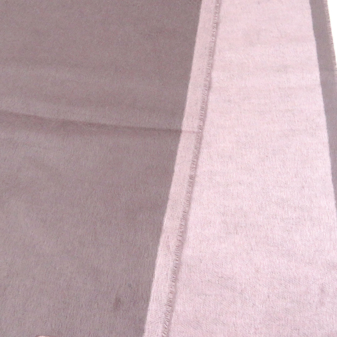 Pristine DIOR Scarf CD logo embroidery fringe Rose Violet silk mens 93C0015DH001
