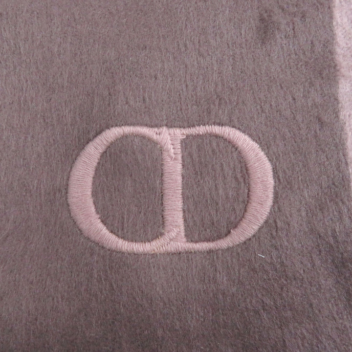 Pristine DIOR Scarf CD logo embroidery fringe Rose Violet silk mens 93C0015DH001