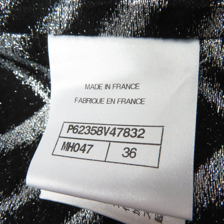 CHANEL Jacket COCO Mark Button Houndstooth Pattern Tweed Women 36 P62358V47832