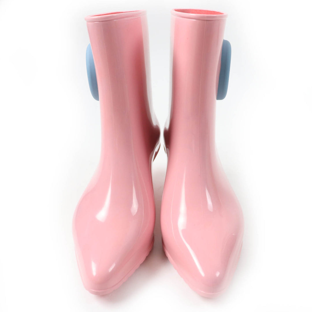 Pristine GUCCI Rain shoes Interlocking G rubber rain boots pink rubber Women