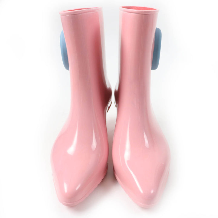 Pristine GUCCI Rain shoes Interlocking G rubber rain boots pink rubber Women