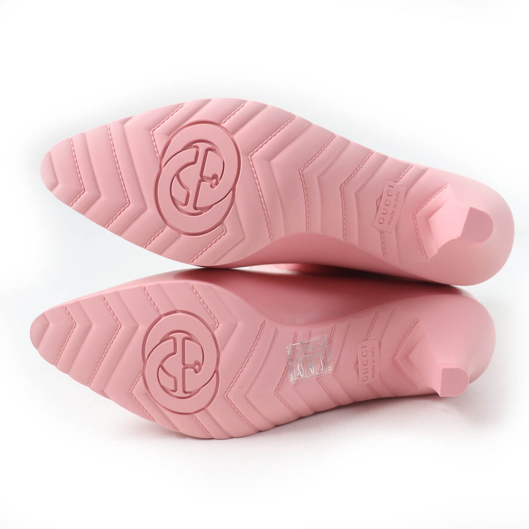 Pristine GUCCI Rain shoes Interlocking G rubber rain boots pink rubber Women