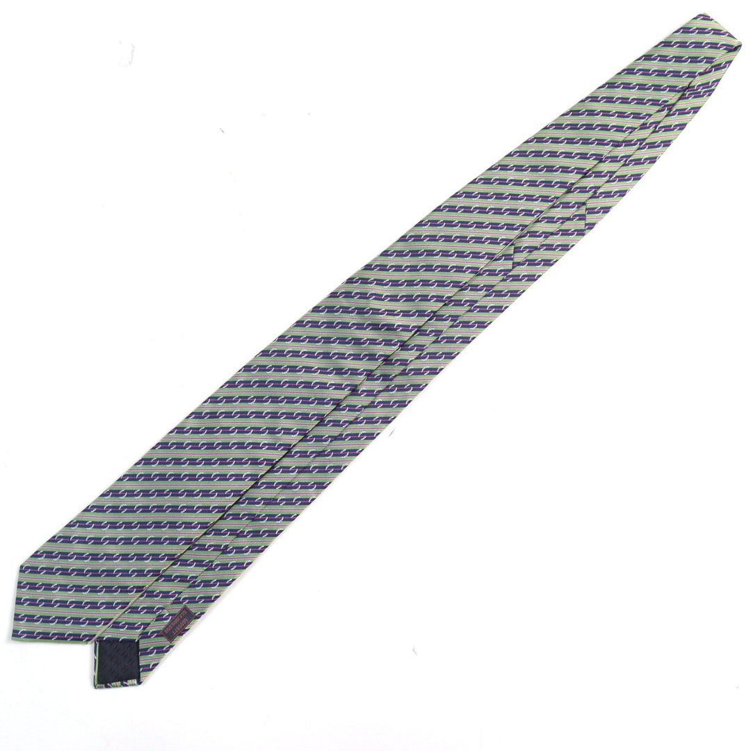 Pristine HERMES tie CRAVATE SOIE LOURDE Regimental stripes multicolor silk mens