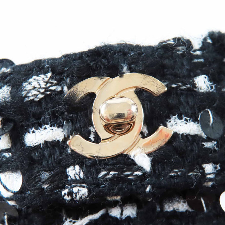 Pristine CHANEL short boots COCO Mark Turnlock with Sequins Women 36 G36763