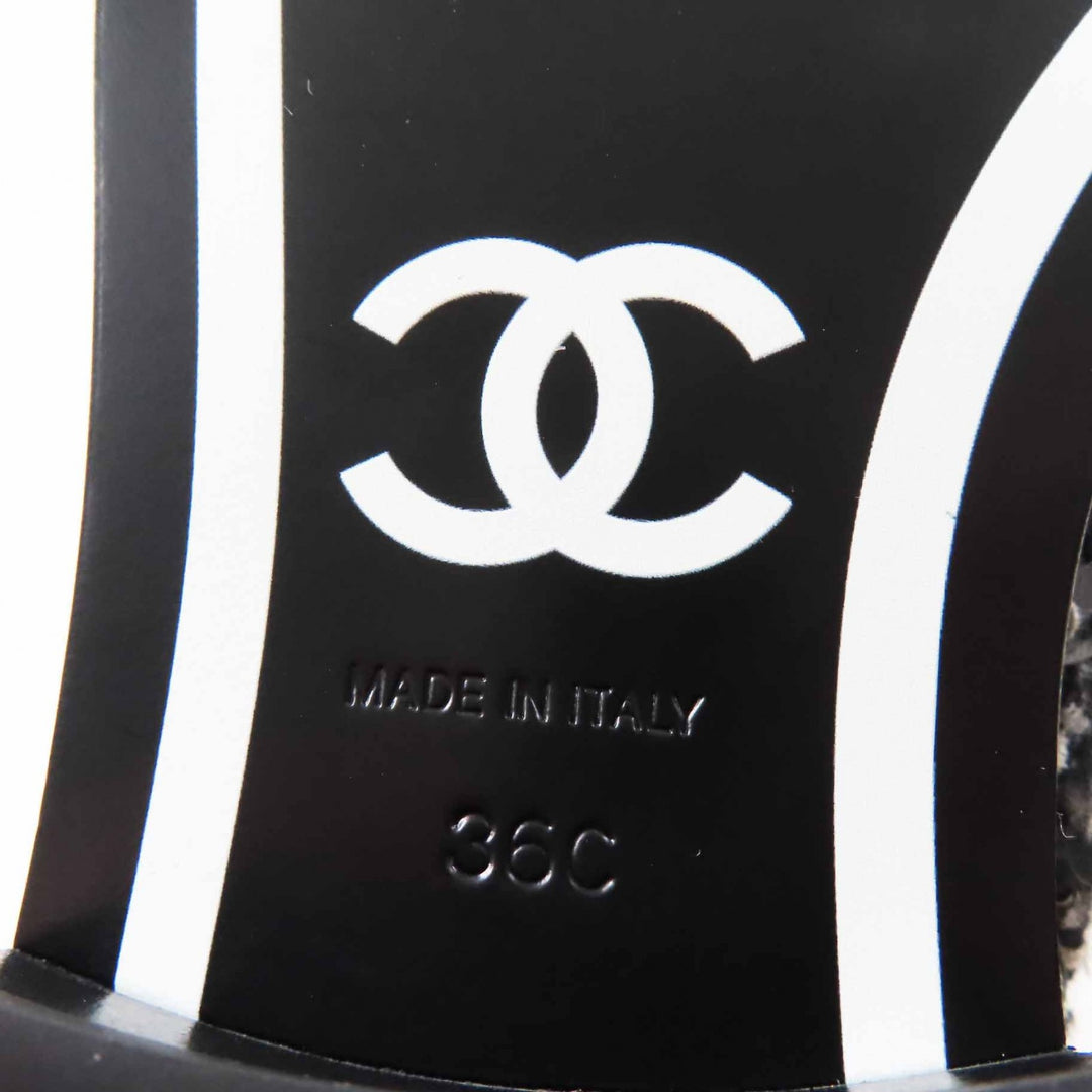 Pristine CHANEL short boots COCO Mark Turnlock with Sequins Women 36 G36763