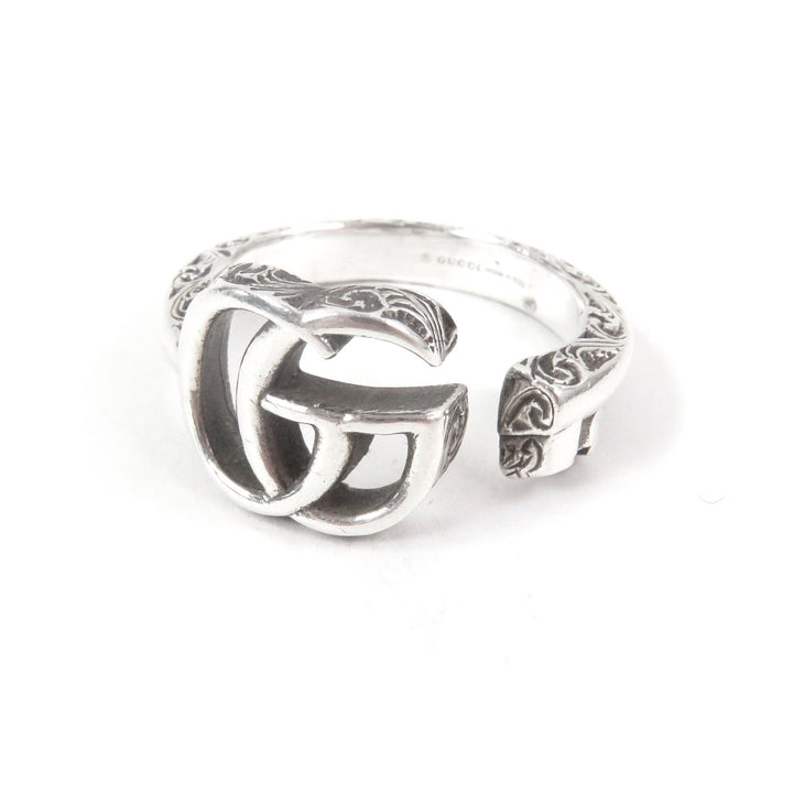 Great GUCCI Ring Arabesque Key motif GG logo Silver SV925 mens 627760