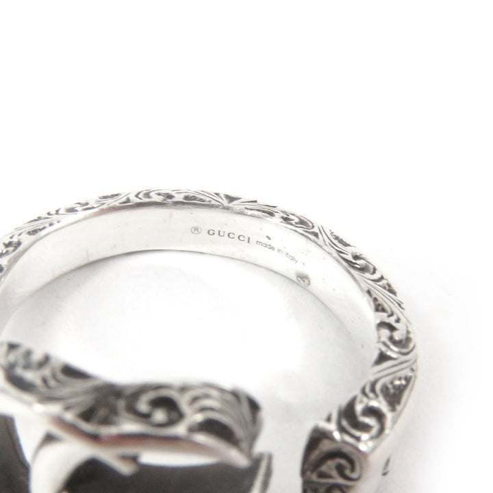 Great GUCCI Ring Arabesque Key motif GG logo Silver SV925 mens 627760