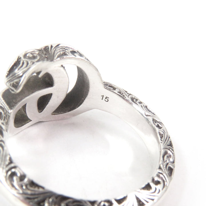 Great GUCCI Ring Arabesque Key motif GG logo Silver SV925 mens 627760