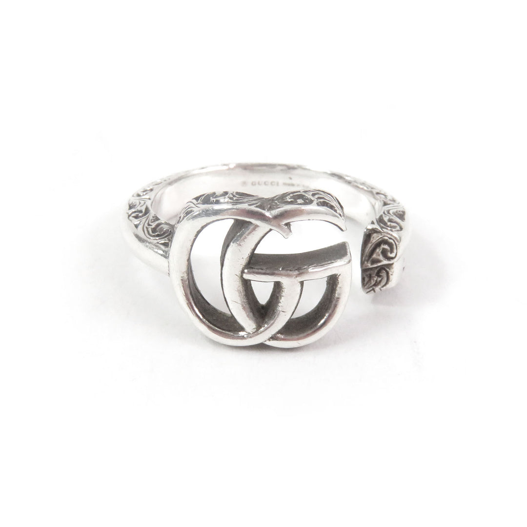 Great GUCCI Ring Arabesque Key motif GG logo Silver SV925 mens 627760