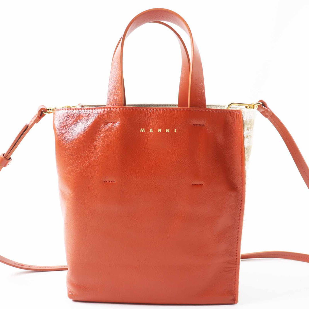 Excellent MARNI Shoulder Bag MUSEO MINI 2WAY Hand/ Multi canvas Women