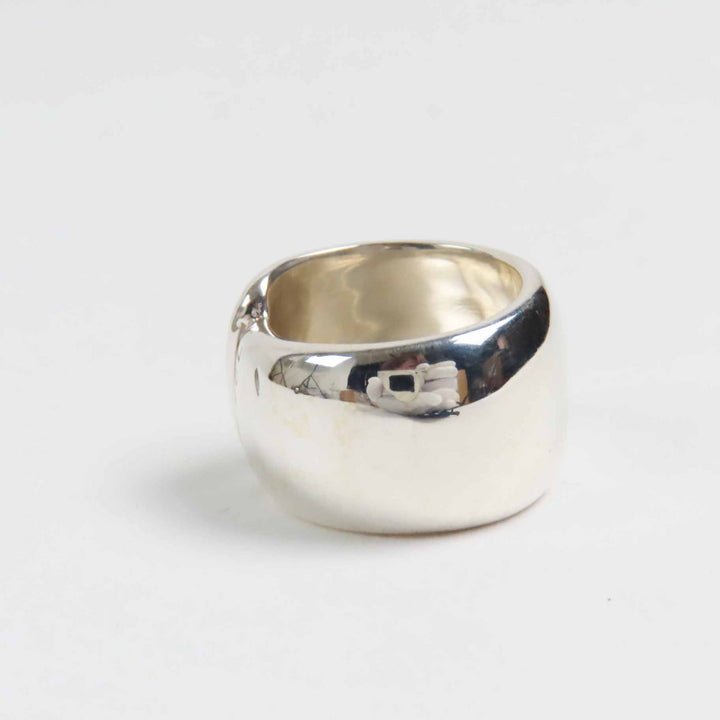 Great CHANEL Ring logo Silver SV925 Women