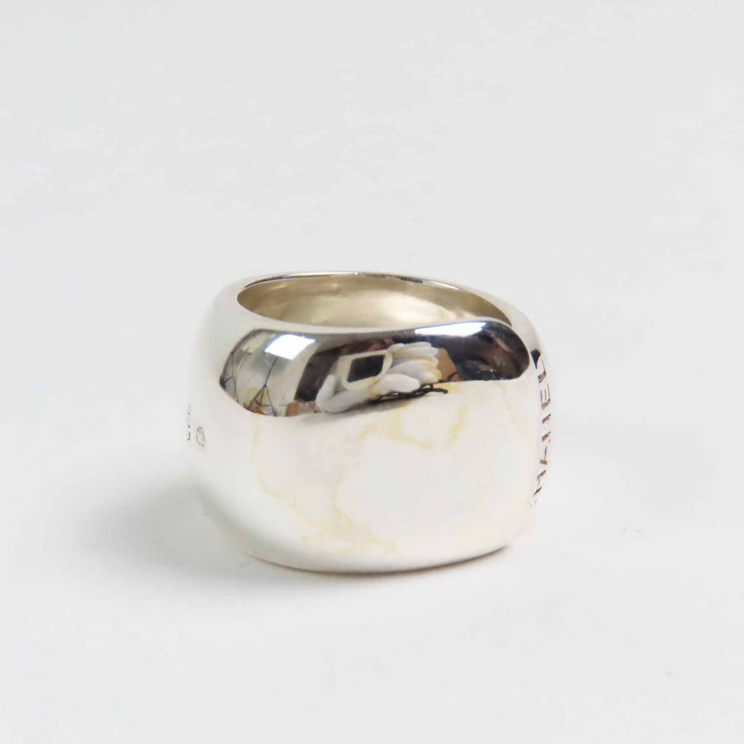 Great CHANEL Ring logo Silver SV925 Women