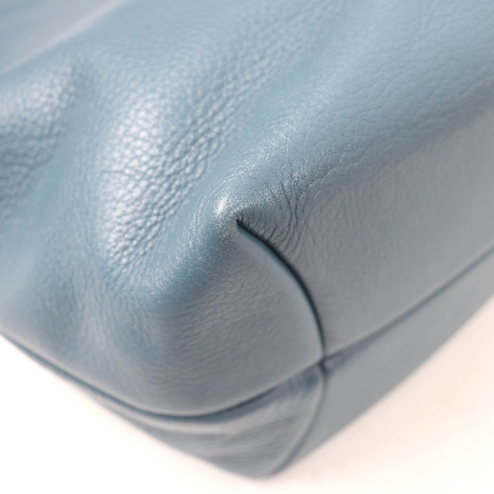 HIROFU Handbag Blue leather Women 19250B