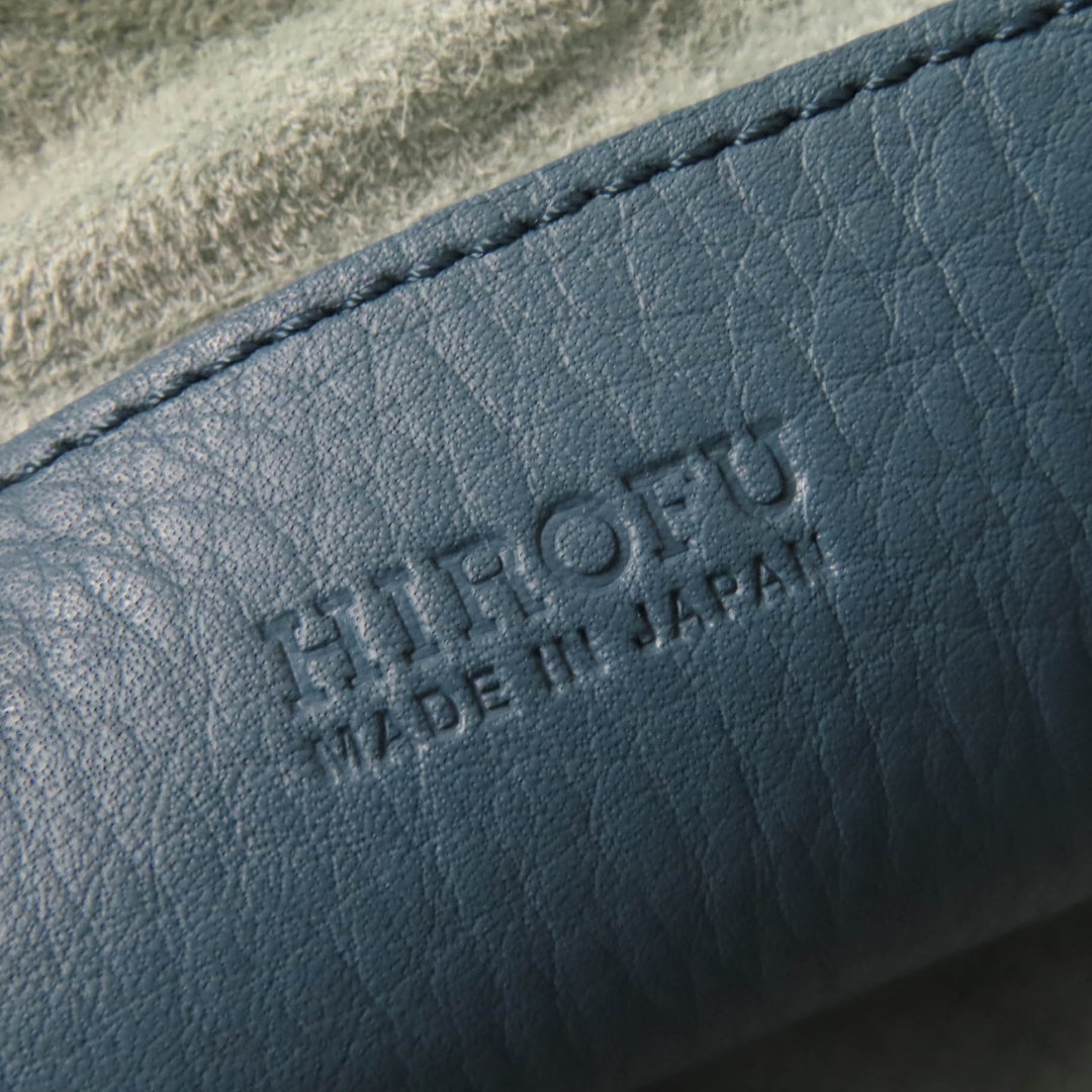 HIROFU Handbag Blue leather Women 19250B