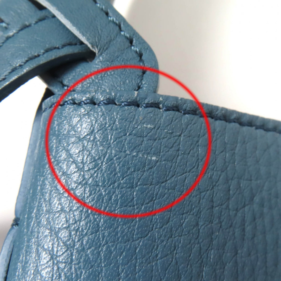 HIROFU Handbag Blue leather Women 19250B