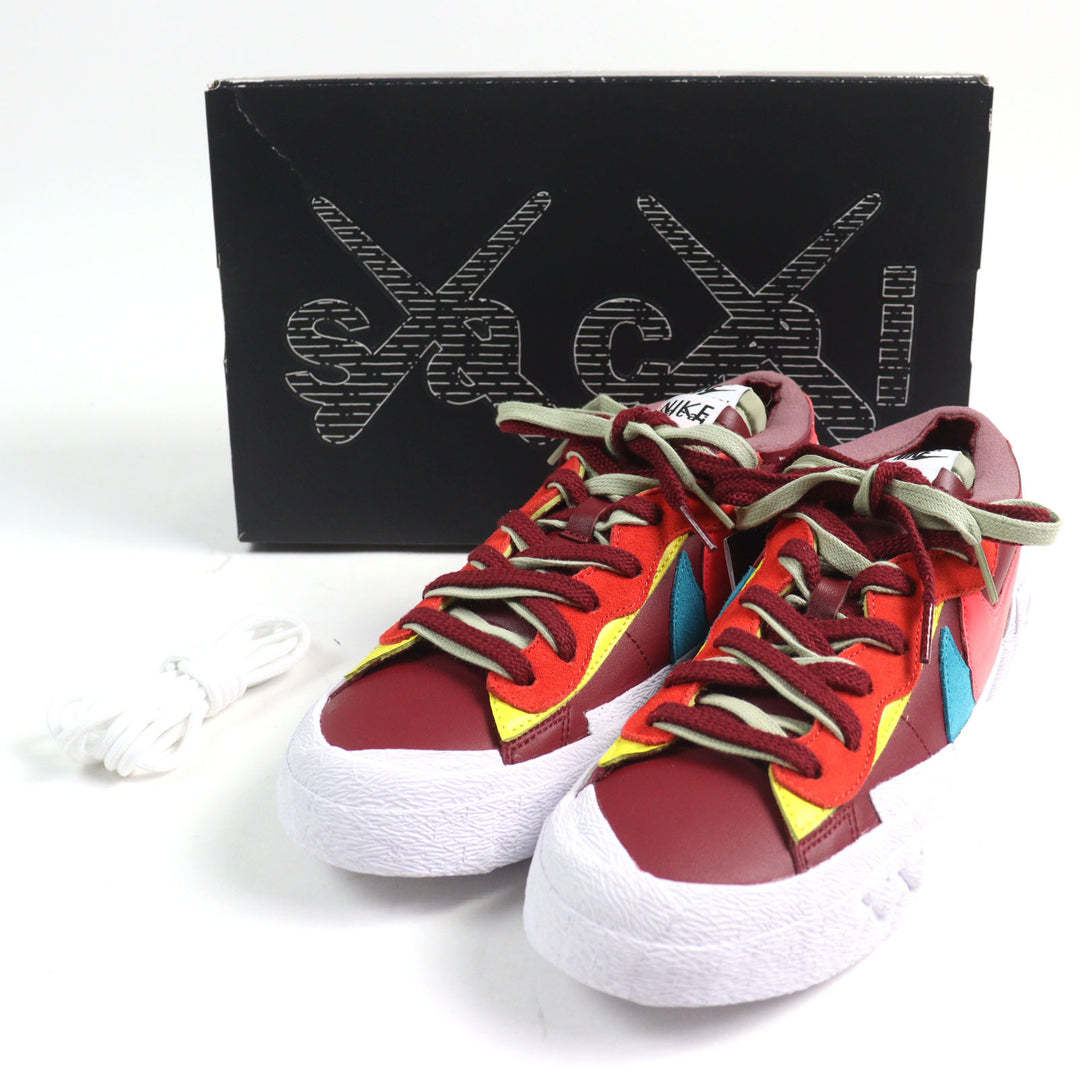 Pristine NIKE KAWS SACAI Lowcut sneakers BLAZER LOW multicolo leather mens 27