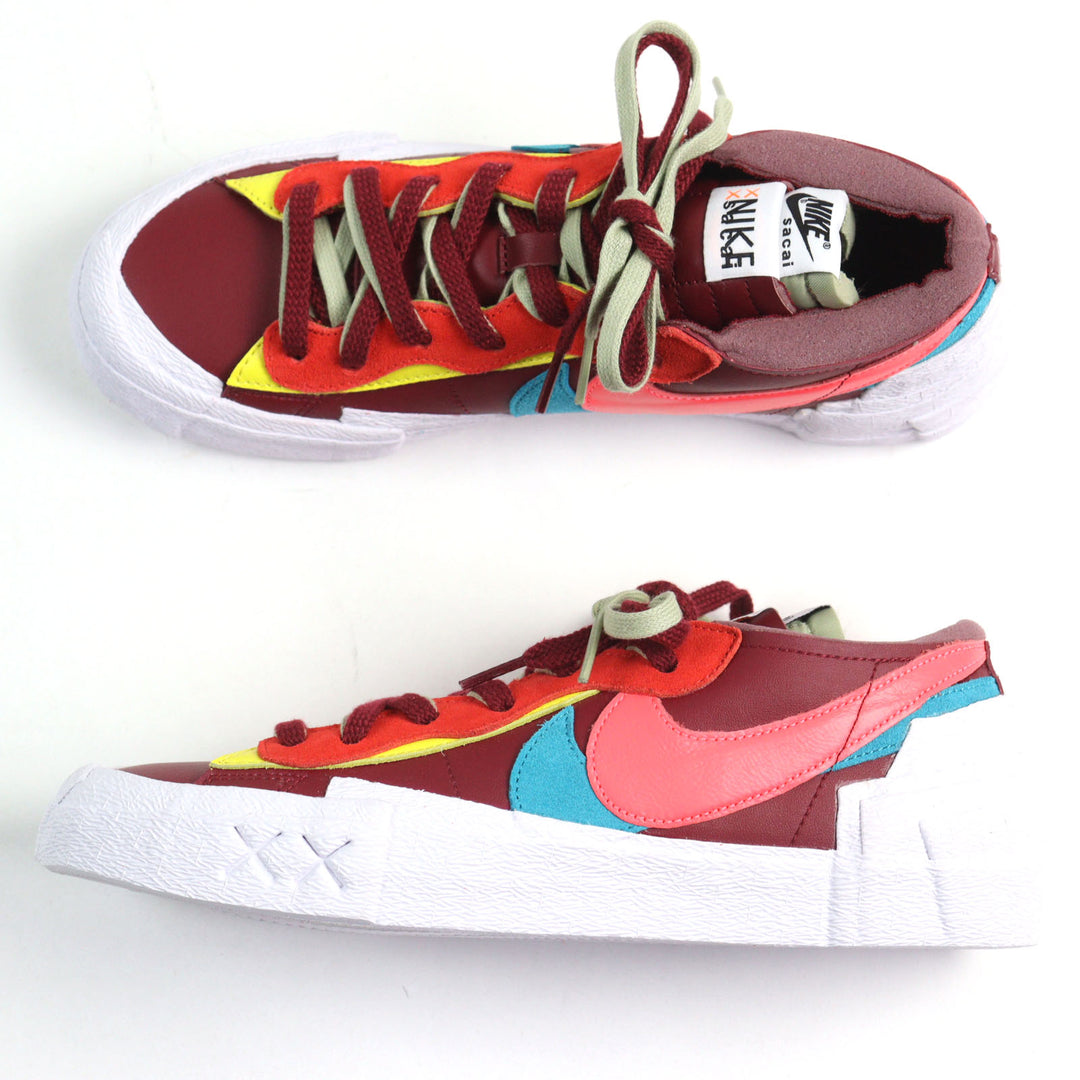 Pristine NIKE KAWS SACAI Lowcut sneakers BLAZER LOW multicolo leather mens 27